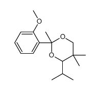 2-(2-methoxyphenyl)-2,5,5-trimethyl-4-propan-2-yl-1,3-dioxane Structure