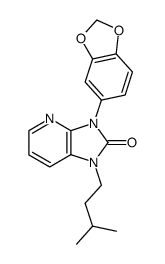 3-benzo[1,3]dioxol-5-yl-1-(3-methyl-butyl)-1,3-dihydro-imidazo[4,5-b]pyridin-2-one Structure