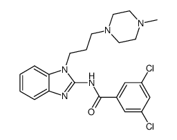 3,5-dichloro-N-{1-[3-(4-methyl-piperazin-1-yl)-propyl]-1H-benzoimidazol-2-yl}-benzamide结构式