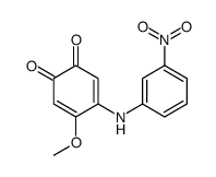 4-methoxy-5-(3-nitroanilino)cyclohexa-3,5-diene-1,2-dione结构式