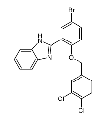 2-[5-bromo-2-[(3,4-dichlorophenyl)methoxy]phenyl]-1H-benzimidazole Structure