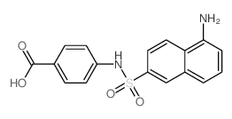 4-(((5-amino-2-naphthyl)sulfonyl)amino)benzoic acid Structure