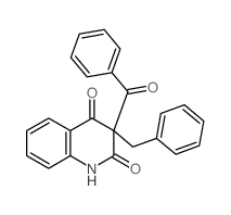 2,4(1H,3H)-Quinolinedione,3-benzoyl-3-(phenylmethyl)-结构式