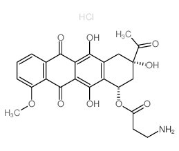 (3-acetyl-3,5,12-trihydroxy-10-methoxy-6,11-dioxo-2,4-dihydro-1H-tetracen-1-yl) 3-aminopropanoate Structure