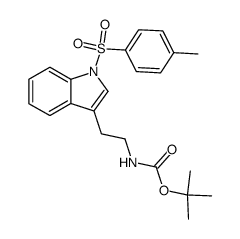 3-[2-{N-(tert-butoxycarbonyl)amino}ethyl]-1-(p-toluenesulfonyl)indole Structure