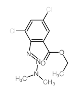 ethyl 3,5-dichloro-2-dimethylaminodiazenyl-benzoate structure