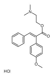 2-{[(2E)-2-(4-Methoxyphenyl)-3-phenyl-2-propenoyl]oxy}-N,N-dimeth ylethanaminium chloride Structure