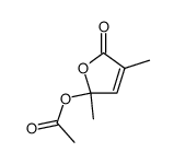 Essigsaeure-(3,5-dimethyl-2-oxo-5H-furan-5-yl)ester结构式