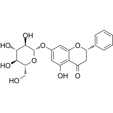 乔松苷；乔松素-7-O-β-D-葡萄糖苷结构式