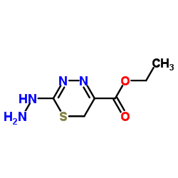 6H-1,3,4-Thiadiazine-5-carboxylicacid,2-hydrazino-,ethylester(9CI)结构式