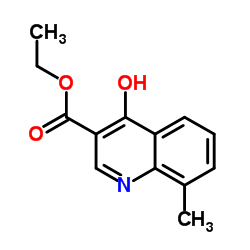 4-羟基-8-甲基喹啉-3-羧酸乙酯结构式