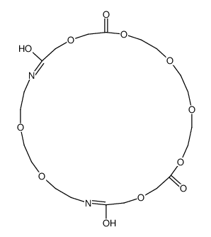 1,4,7,10,13,16,22,25-octaoxa-19,28-diazacyclotriacontane-3,14,18,29-tetrone Structure