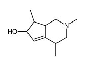 2,4,7-trimethyl-1,3,4,6,7,7a-hexahydrocyclopenta[c]pyridin-6-ol结构式