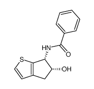 N-[(5R,6R)-5-hydroxy-5,6-dihydro-4H-cyclopenta[b]thiophen-6-yl]benzenecarboxamide结构式