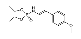 Diethyl N-[β-(p-methoxyphenyl)-vinyl]-phosphoramidate结构式