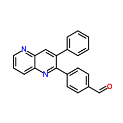 4-(3-Phenyl-1,5-naphthyridin-2-yl)benzaldehyde结构式