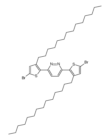 3,6-bis(5-bromo-3-tetradecylthiophen-2-yl)pyridazine Structure