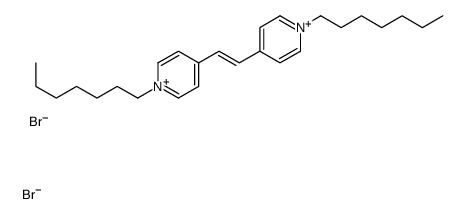 1-heptyl-4-[2-(1-heptylpyridin-1-ium-4-yl)ethenyl]pyridin-1-ium,dibromide Structure