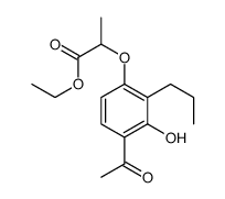 ethyl 2-(4-acetyl-3-hydroxy-2-propylphenoxy)propanoate结构式