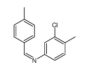 N-(3-chloro-4-methylphenyl)-1-(4-methylphenyl)methanimine结构式