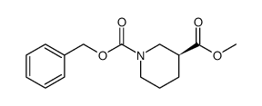 (S)-1-苄基 3-甲基 哌啶-1,3-二羧酸酯结构式