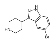 5-bromo-3-piperidin-4-yl-2H-indazole Structure