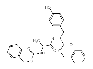 benzyl 3-(4-hydroxyphenyl)-2-(2-phenylmethoxycarbonylaminopropanoylamino)propanoate结构式