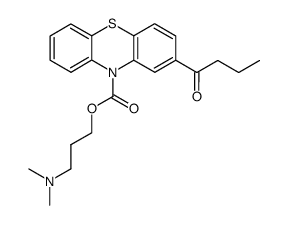 2-butyryl-phenothiazine-10-carboxylic acid 3-dimethylamino-propyl ester结构式