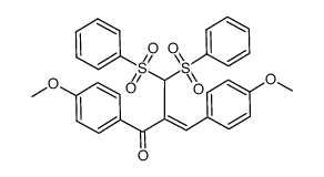 (Z)-2-[bis(phenylsulfonyl)methyl]-1,3-bis(4-methoxyphenyl)prop-2-en-1-one Structure