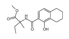 2-[(1-hydroxy-5,6,7,8-tetrahydro-naphthalene-2-carbonyl)-amino]-2-methyl-butyric acid methyl ester结构式