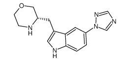 3-[(3S)-morpholin-3-ylmethyl]-5-(1H-1,2,4-triazol-1-yl)-1H-indole Structure