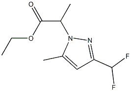 2-(3-(二氟甲基)-5-甲基-1H-吡唑-1-基)丙酸乙酯结构式