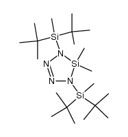 1,4-Bis(di-tert-butylmethylsilyl)-5,5-dimethyl-1,2,3,4-tetraaza-5-sila-2-cyclopenten结构式