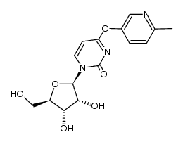 1-((2R,3R,4S,5R)-3,4-dihydroxy-5-(hydroxymethyl)tetrahydrofuran-2-yl)-4-((6-methylpyridin-3-yl)oxy)pyrimidin-2(1H)-one结构式