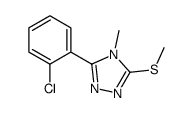 3-(2-chlorophenyl)-4-methyl-5-methylsulfanyl-1,2,4-triazole结构式