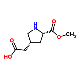 [(3R,5S)-5-(Methoxycarbonyl)-3-pyrrolidinyl]acetic acid结构式