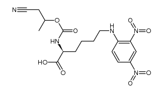 (2S)-2-((((1-cyanopropan-2-yl)oxy)carbonyl)amino)-6-((2,4-dinitrophenyl)amino)hexanoic acid Structure