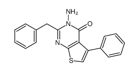 3-amino-2-benzyl-5-phenylthieno[2,3-d]pyrimidin-4-one结构式