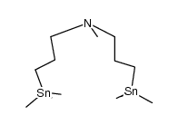 bis(3-trimethylstannylpropyl)methylamine结构式