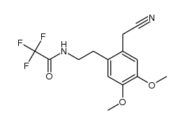 N-{2-[2-(cyanomethyl)-4,5-dimethoxyphenyl]ethyl}-2,2,2-trifluoroacetamide Structure