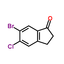 1H-Inden-1-one, 6-bromo-5-chloro-2,3-dihydro- Structure