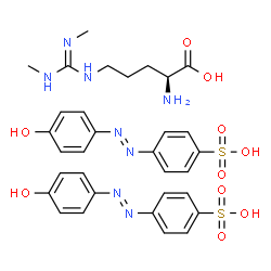 NG,NGμ-Dimethyl-L-arginine di(p-hydroxyazobenzene-pμ-sulfonate) salt structure