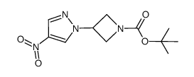 3-(4-硝基-1H-吡唑-1-基)氮杂环丁烷-1-甲酸叔丁酯结构式