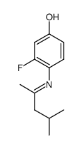 3-fluoro-4-((4-methylpentan-2-ylidene)amino)phenol Structure