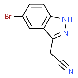 1H-Indazole-3-acetonitrile, 5-bromo- structure