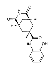 (1R,5S,7R)-1,5,7-Trimethyl-2,4-dioxo-3-aza-bicyclo[3.3.1]nonane-7-carboxylic acid (2-hydroxy-phenyl)-amide Structure