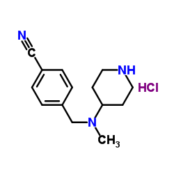 4-[(Methyl-piperidin-4-yl-amino)-Methyl]-benzonitrilehydrochloride结构式