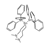 2,2-bis{3-(dimethylamino)propyl}-1,1,1,3,3,3-hexaphenyltristannane(2Sn-Sn) Structure