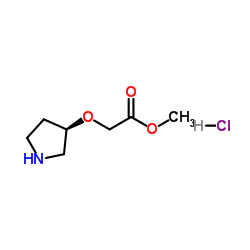 Methyl [(3R)-3-pyrrolidinyloxy]acetate hydrochloride (1:1) picture