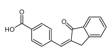 4-[(3-oxo-1H-inden-2-ylidene)methyl]benzoic acid Structure